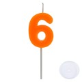 Świeczki urodzinowe cyfry z podstawką, cyfra 6
