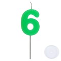 Świeczki urodzinowe cyfry z podstawką, cyfra 6