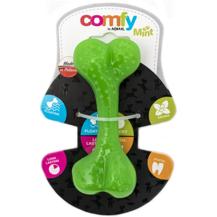 Zabawka kość gryzak psa aport Comfy 12,5cm Zielony