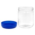 Słoik szklany na przyprawy, miód 400ml Niebieski