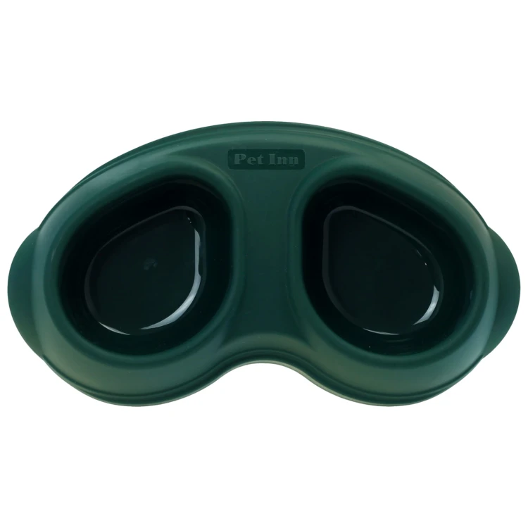 Miska Comfy dla psa, kota, 2x200ml Zielona