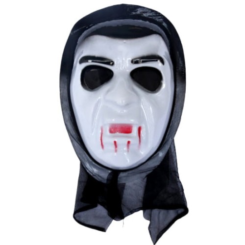 Maska wampira z kapturem na Halloween