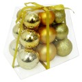 Bombki, ozdoby choinkowe komplet 18 szt. Złote