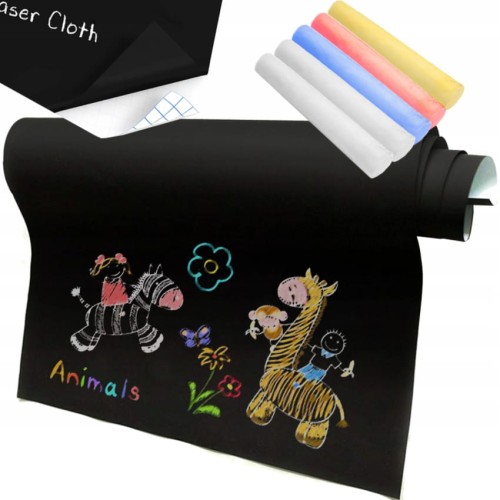 Samoprzylepna tablica kredowa 200x45 cm +kreda x5