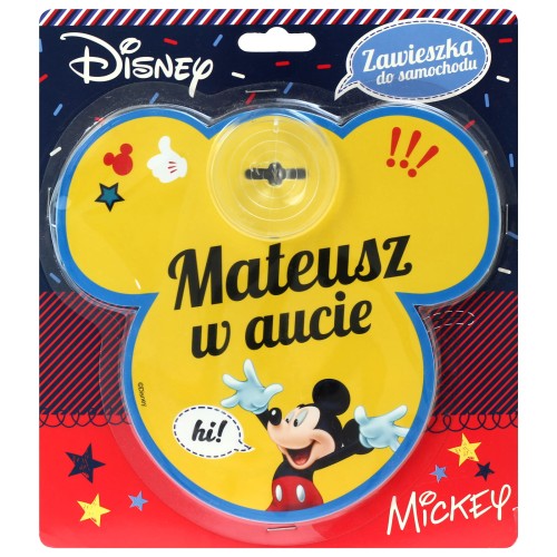 Zawieszka, przyssawka na szybę, Mateusz w aucie