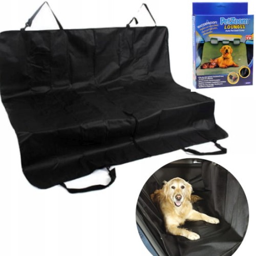 Mata na siedzenie do auta, przewożenia psa Czarna