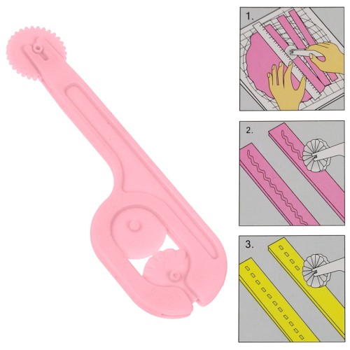 Wykrawacz, radełko, wałek do dekoracji z ciasta