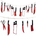 Girlanda dekoracyjna zakrwawione noże Halloween