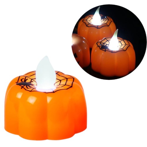 Lampka, świeca, świeczka Dynia LED z bateriami na Halloween