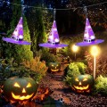 Kapelusz czarownicy wiedźmy świecący LED Halloween