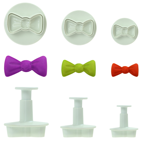 Formy foremki wykrawacze świąteczne Kokardki 3 szt