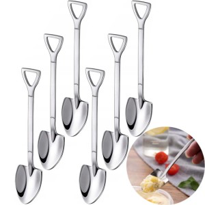 Łyżeczka, łyżka deserowa Łopata, Szpadel ozdobna 6 szt.