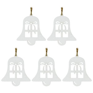 Bombki, ozdoby choinkowe Dzwonki 5 szt. drewniane