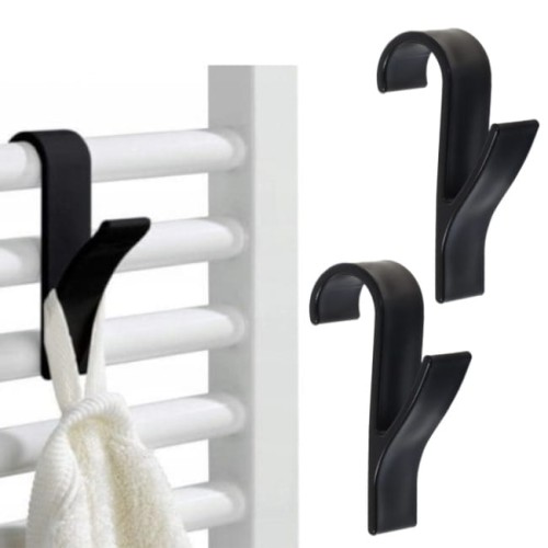 Wieszak, haczyk, uchwyt na grzejnik kaloryfer 2szt. Czarny