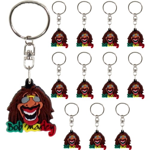 Brelok, breloczek do kluczy Rasta Bob Marley 12szt