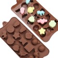 Silikonowe foremki do czekoladek i lodu 15 wzorów