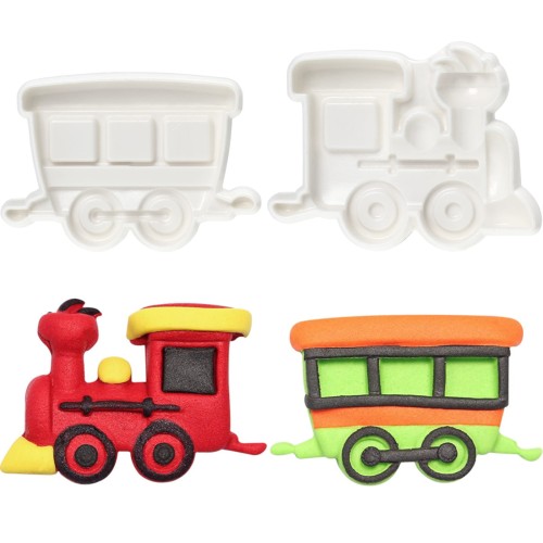 Foremki wykrawacze masy cukrowej ciastek Pociąg