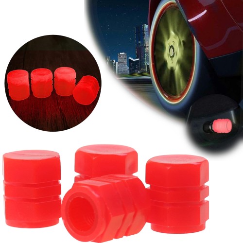 Fluorescencyjne nakrętki nakładki na wentyle 4 szt