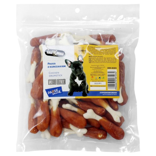 Przysmak dla psa pałka z kurczakiem Hau&amp;Miau 500g