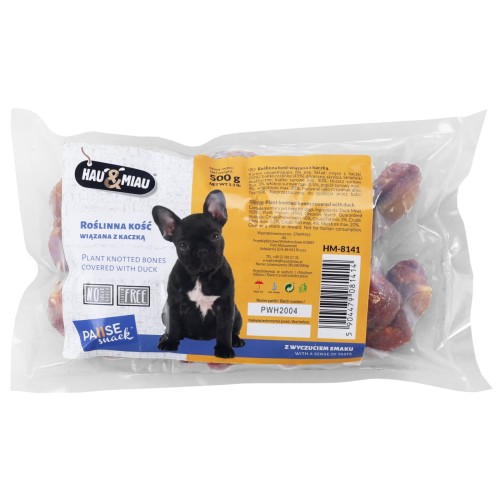 Przysmak dla psa kość z kaczką Hau&amp;Miau 500g