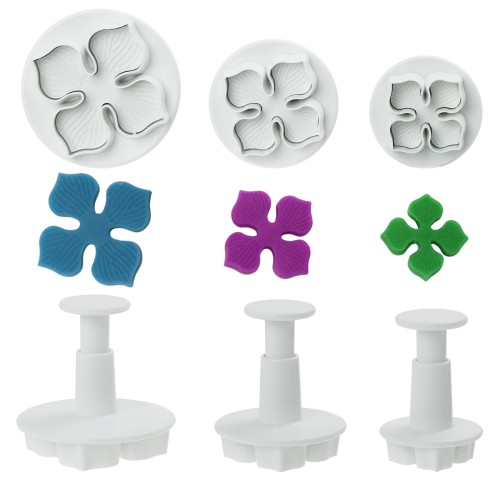 Foremki wykrawacze wyciskane Kwiatki 3szt