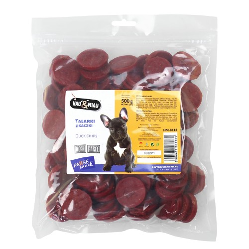 Przysmak dla psa talarki z kaczki Hau&amp;Miau 500g
