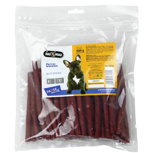 Przysmak psa miękkie patyki wołowe Hau&amp;Miau 500g