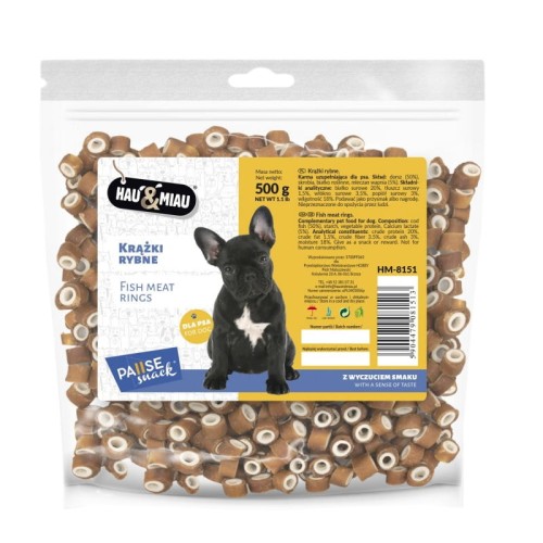 Przysmak psa miękkie krążki rybne Hau&amp;Miau 500g