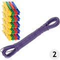 Spinacze klamerki do bielizny 20szt + Linka 20m