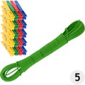 Spinacze klamerki do bielizny 20szt + Linka 20m