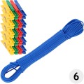 Spinacze klamerki do bielizny 20szt + Linka 20m