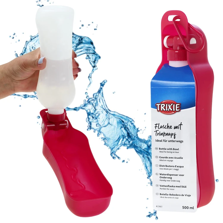 Butelka bidon na wodę z miską dla psa 500ml Trixie