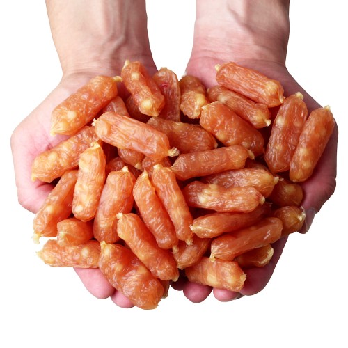 Przysmak psa serdelki z kurczakiem Hau&amp;Miau 500g