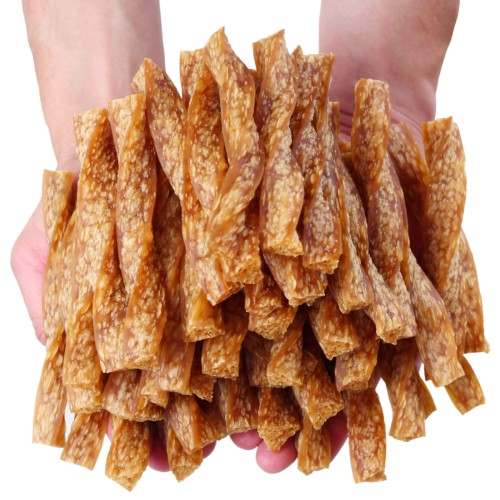 Przysmak psa zakręcone paski kurczaka HauMiau 500g