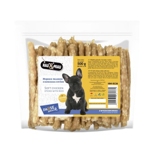 Przysmak psa miękkie paluchy kurczaka HauMiau 500g