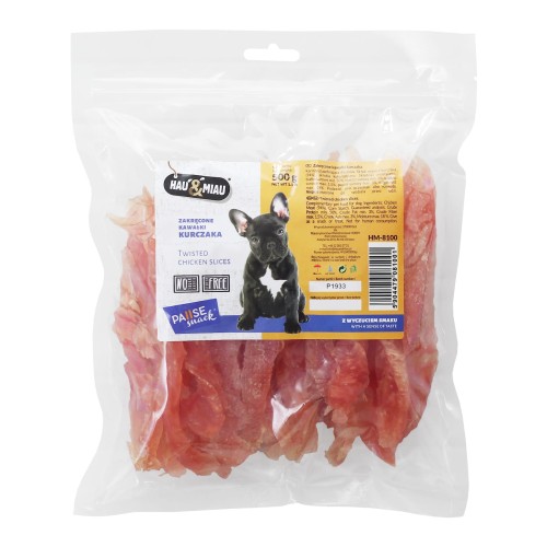 Przysmak psa miękkie kawałki kurczaka HauMiau 500g