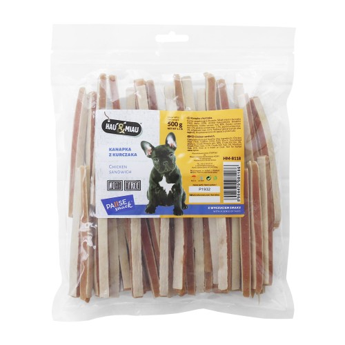 Przysmak psa miękkie kanapki kurczaka HauMiau 500g