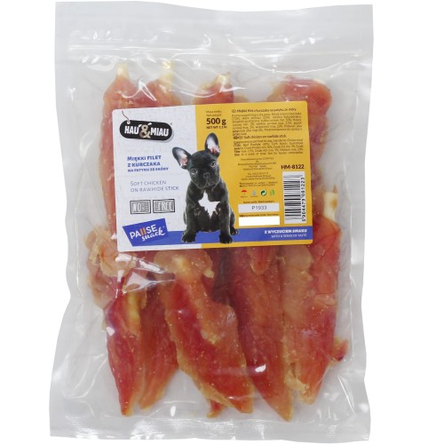 Przysmak psa filet kurczaka na patyku HauMiau 500g