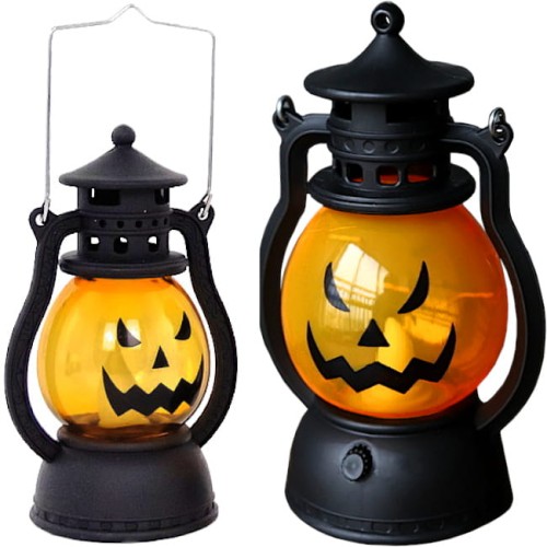 Lampa lampka lampion latarnia dekoracyjna Dynia LED z uchwytem na Halloween