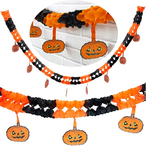 Girlanda dekoracyjna na Halloween, imprezę, wisząca ozdoba Dynia 3m
