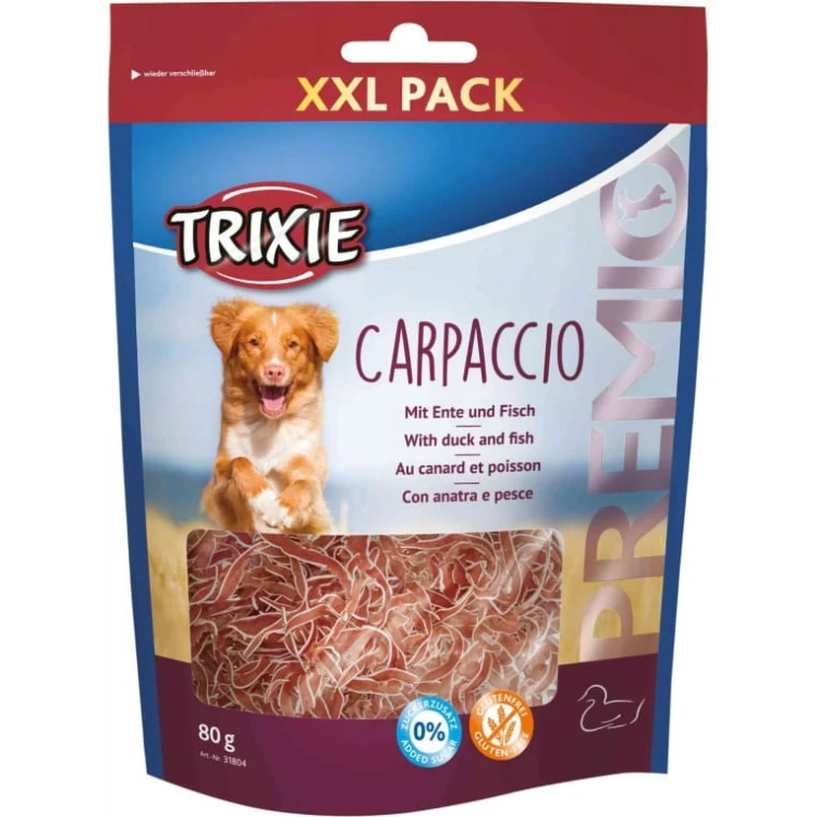 Przysmak dla psa miękkie paski Kaczka + Ryba Carpaccio Trixie PREMIO 80g