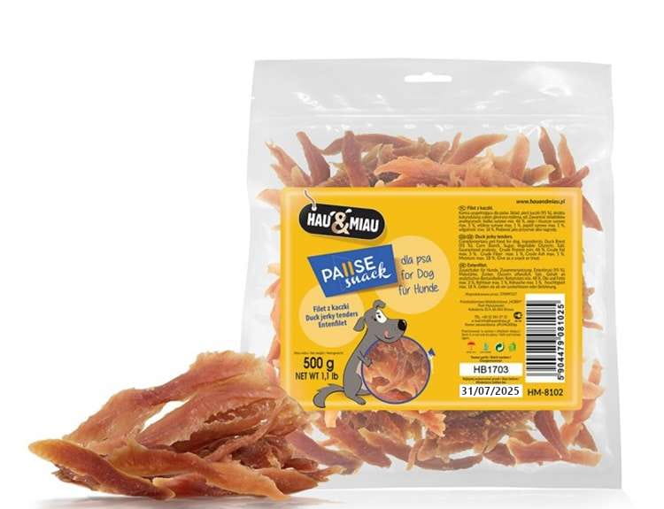 Przysmak dla psa filet z kaczki Hau&amp;Miau 500g