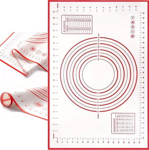 Stolnica, kuchenna mata silikonowa XL 50x40 cm, Biała
