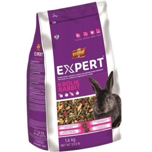Karma pokarm królika gryzoni Pełnoporcjowa Witaminowa Vitapol Expert 1,6kg