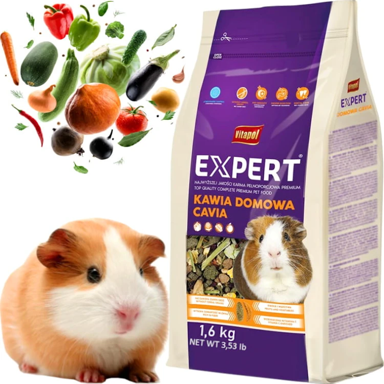 Karma pokarm Świnki morskiej Pełnoporcjowa Witaminowa Vitapol Expert 1,6kg