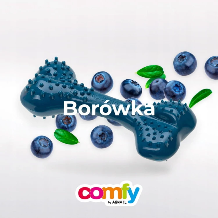 Zabawka, kość, gryzak dla psa, zapach Borówki Comfy 12,5 cm M