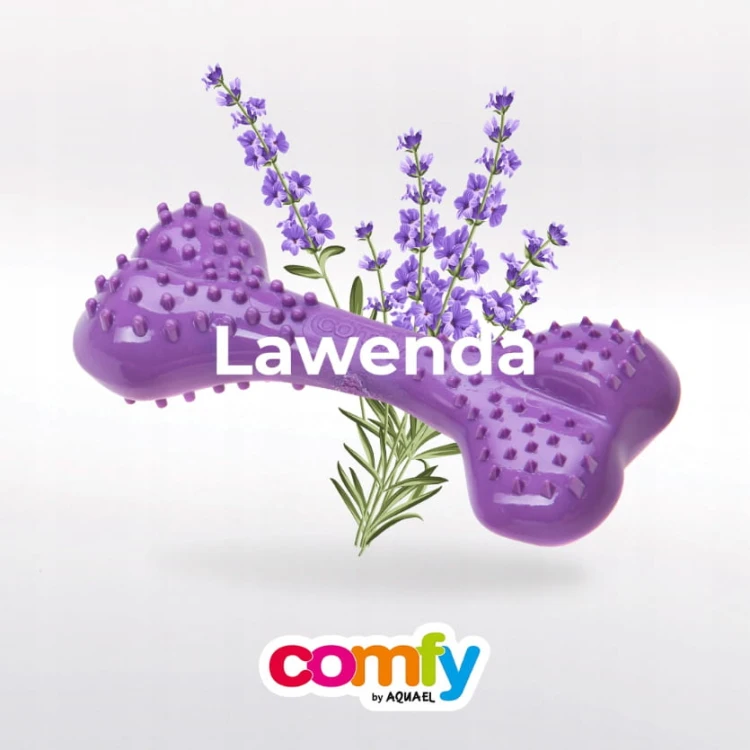 Zabawka, kość, gryzak dla psa, zapach Lawendy Comfy 8,5 cm S
