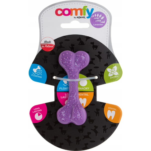 Zabawka, kość, gryzak dla psa, zapach Lawendy Comfy 8,5 cm S