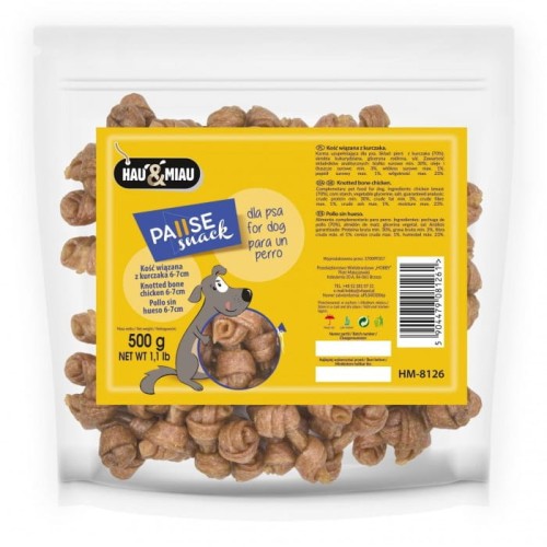 Przysmak, przekąska dla psa Kość wiązana z piersi Kurczaka HauMiau 500g