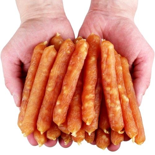 Przysmak, przekąska dla psa miękkie Kiełbaski z Kurczaka HauMiau 500g